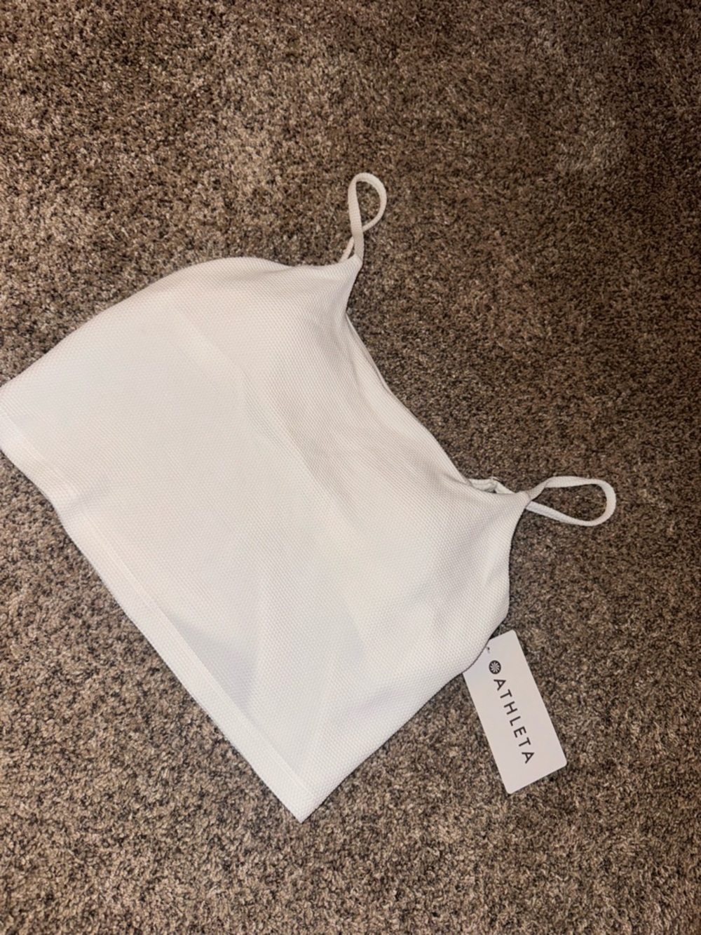 Athleta White Swim Top